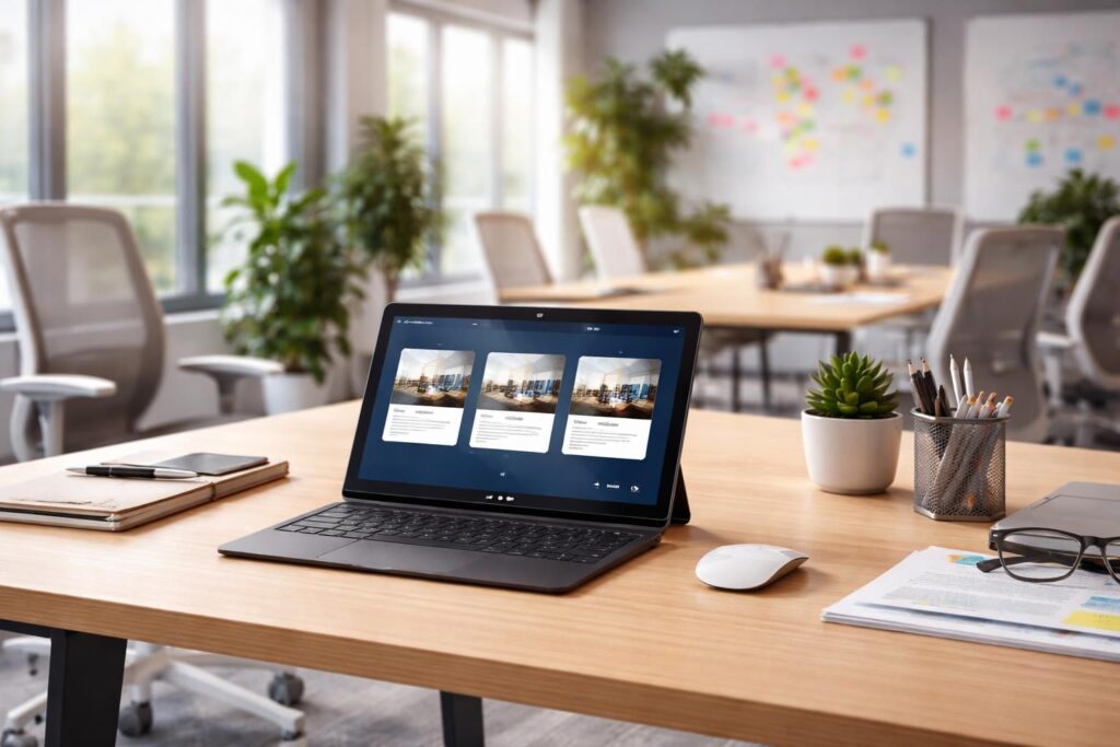 Bureau agile : réservation de salles et check-in via Tablette Windows