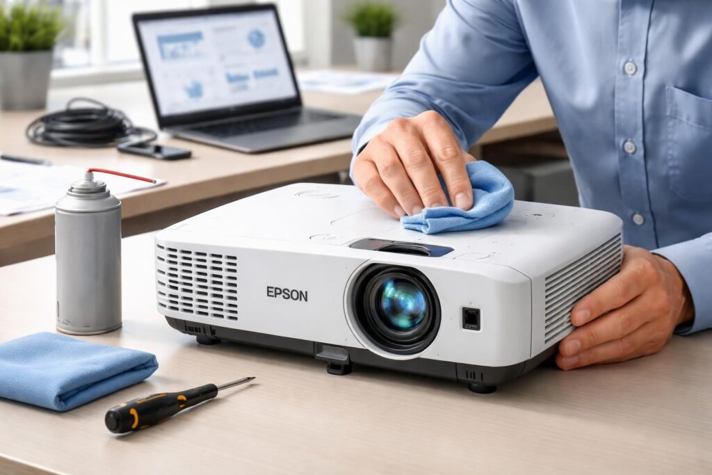 Vidéoprojecteur Epson : maintenance simple pour usage continu marketing