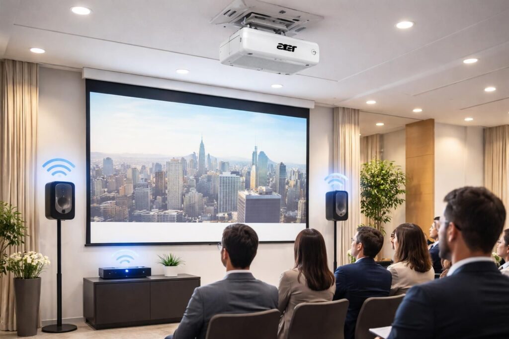 Vidéoprojecteur Acer : connecter audio sans latence en événement